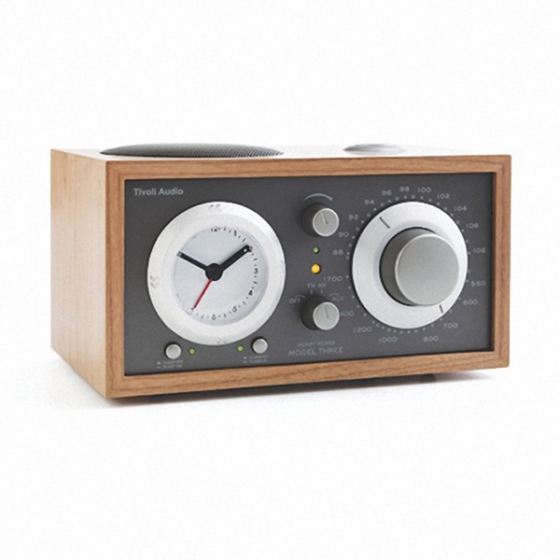   Tivoli Audio Model Three Clock Radio Cherry/Metallic Taupe  /