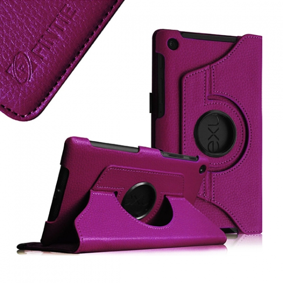 Кожаный чехол-подставка Fintie Rotating Case Purple для Google Nexus 7&quot; II 2013 фиолетовый ENA0022