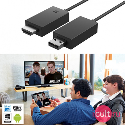 Mediapleer Microsoft Wireless Display Adapter 2 Chernyj P3q Stacionarnye Mediapleery Internet Magazin Icult Ru