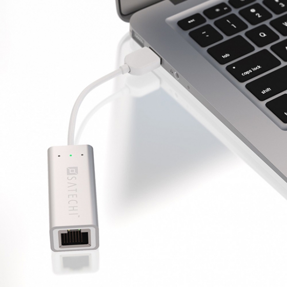 USB- Satechi USB Hub USB 3.0 to Ethernet Silver  B00QQV274O