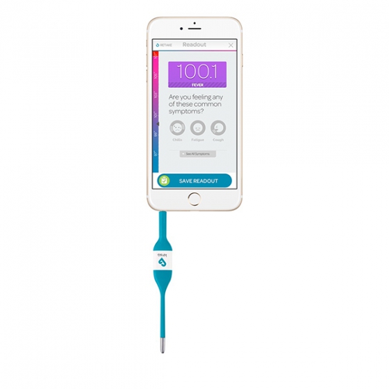 Инновационный термометр Kinsa Smart Thermometer 2.0 для iOS/Android устройств голубой KSA-003