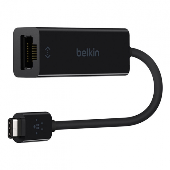  Belkin USB-C to Gigabit Ethernet Adapter 15 . Black  F2CU040btBLK
