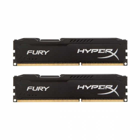 Модули оперативной памяти Kingston HyperX Fury DIMM DDR3 2x4GB/1600MHz черные HX316C10FBK2/8