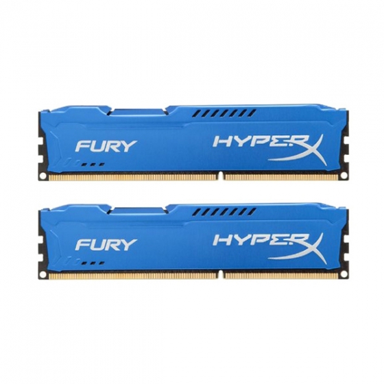 Модули оперативной памяти Kingston HyperX Fury DIMM DDR3 2x4GB/1866MHz синие HX318C10FK2/8