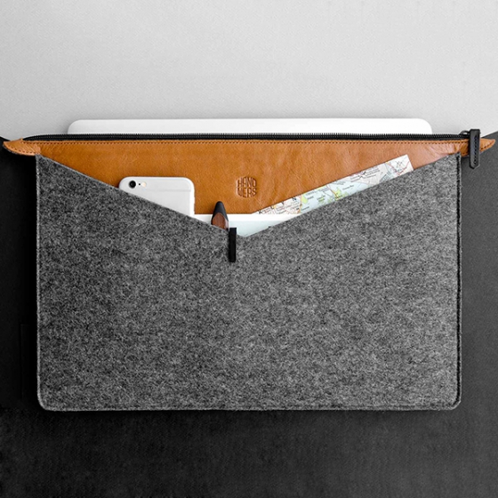 Экологичный чехол Handwers PARRY Brown/Dark для MacBook Pro 13&quot; Retina темно-серый/коричневый