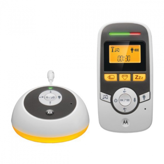 Радио няня + родительский блок Motorola Audio Baby Monitor черная/белая MBP161TIMER