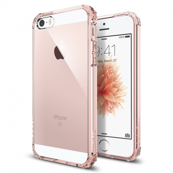 Чехол SGP Case Crystal Shell Rose Crystal для iPhone 5/SE прозрачный/розовый SGP-041CS20178