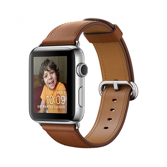 - Apple Watch Series 2 42  Stainless Steel/Saddle Brown Classic Buckle / MNPV2