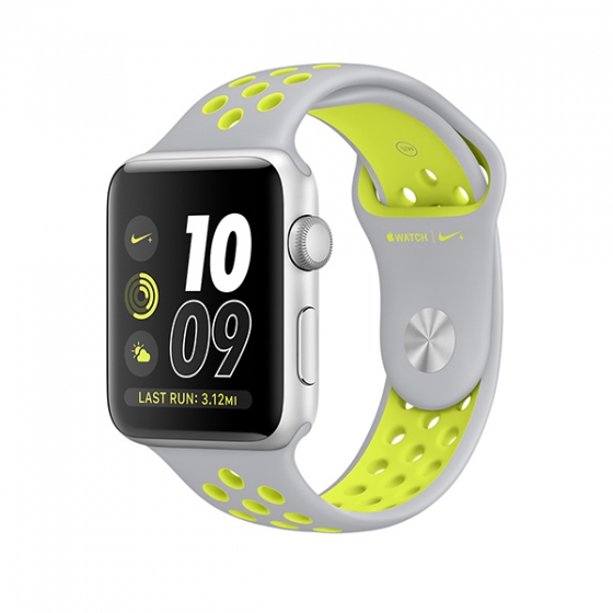 - Apple Watch Series 2 Nike+ 42  Silver/Flat Silver/Volt // MNYQ2