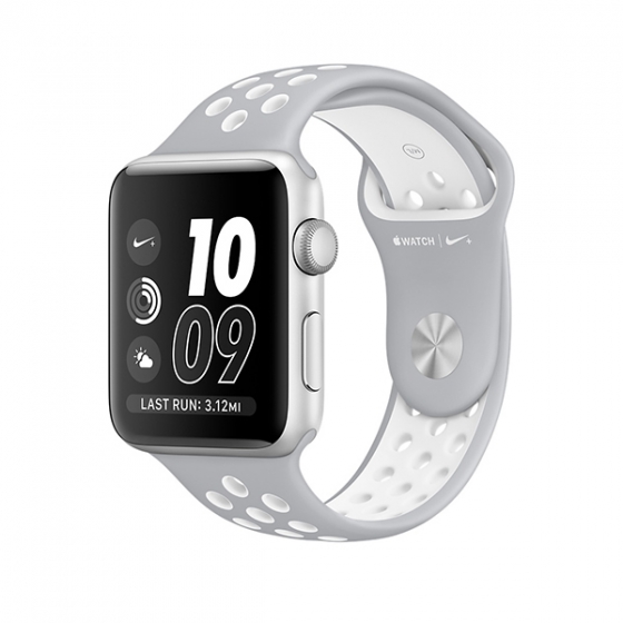 - Apple Watch Series 2 Nike+ 42  Silver/Flat Silver/White // MNNT2