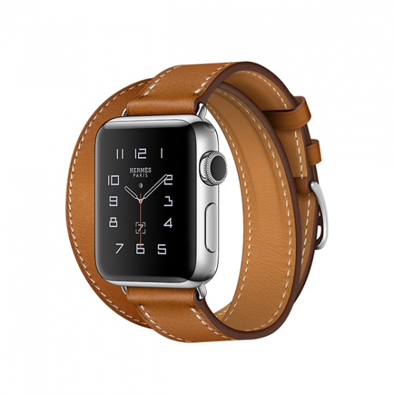 - Apple Watch Series 2 38  Stainless Steel/Fauve Barenia Leather Double Tour / MNQ92