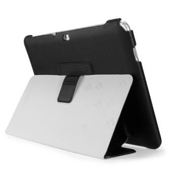 Кожаный чехол SGP Leather Case Stehen Series Black для Samsung Galaxy Tab 10.1 черный SGP08078