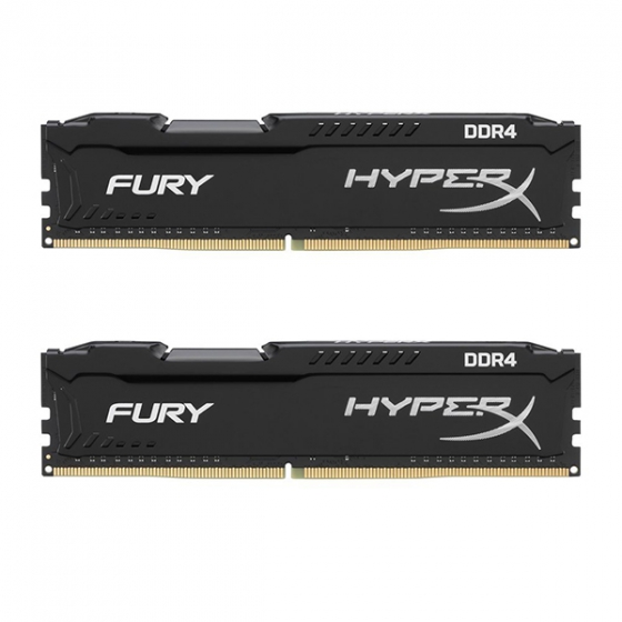Модули оперативной памяти Kingston HyperX Fury DIMM DDR4 2x8GB/2400MHz черные HX424C15FBK2/16