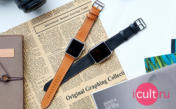 Rock Genuine Leather Watch Strap For Apple Watch