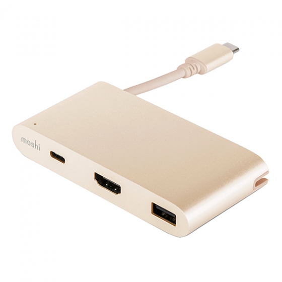 USB-C  Moshi Type-C Multiport Adapter 1USB/1USB-C/1HDMI Satin Gold  99MO084206