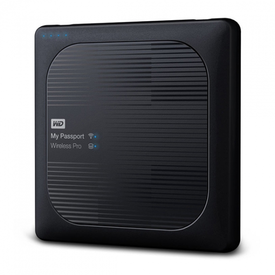 Беспроводной внешний жесткий диск Western Digital My Passport Wireless Pro Wi-Fi/USB 3.0 2TB черный WDBP2P0020BBK-RESN