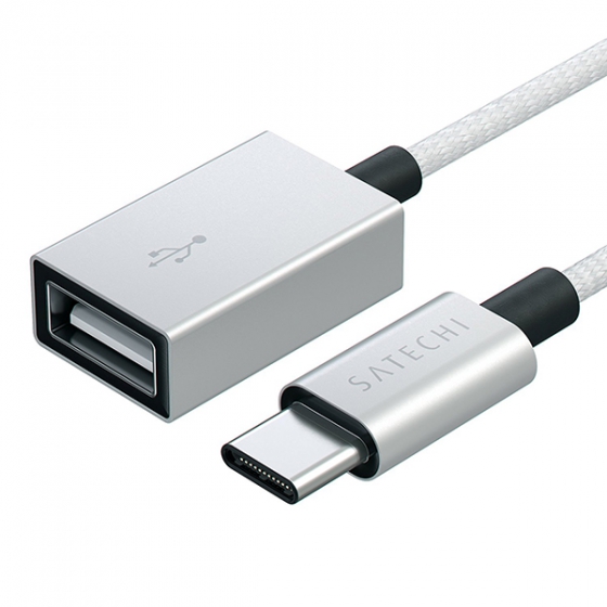  Satechi Aluminum USB-C to USB-A Adapter 15 . Silver  ST-TCCAS