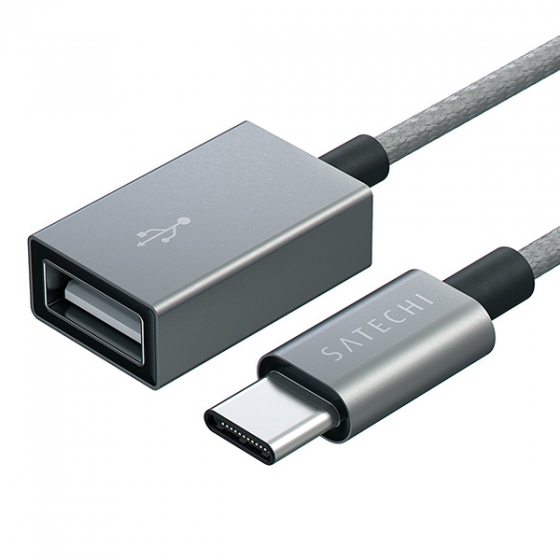  Satechi Aluminum USB-C to USB-A Adapter 15 . Space Gray - ST-TCCAM