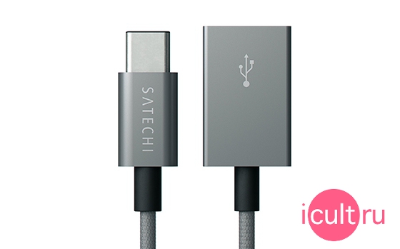 Satechi Aluminum USB-C to USB-A Adapter Space Gray ST-TCCAM