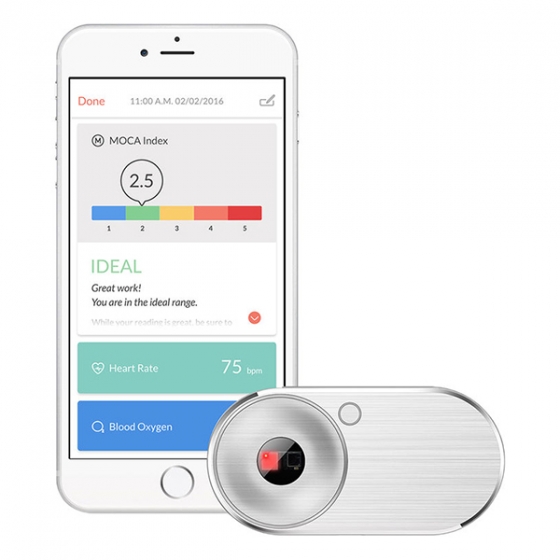 Кардио-сенсор здоровья MOCACARE MOCAheart Silver для iOS/Androd устройств серебристый