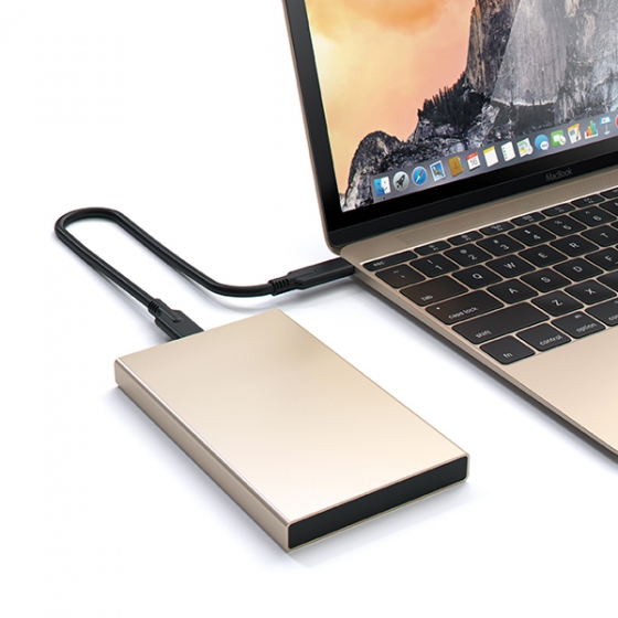 Aлюминиевый USB-C корпус Satechi Aluminium Enclosure Gold для SSD/HDD 2.5&quot; золотой ST-TCDEG