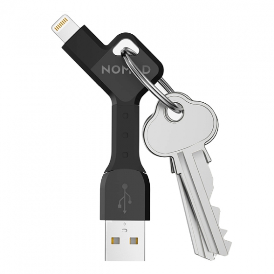 Зарядный брелок Nomad Key Lightning to USB Black черный NM01011L00