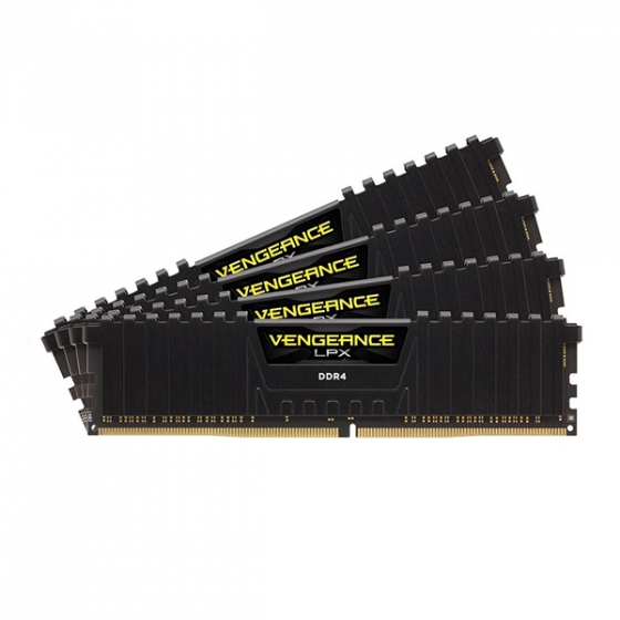 Модули оперативной памяти Corsair Vengeance LPX DIMM DDR4 4x16GB/3200MHz черные CMK64GX4M4B3200C16