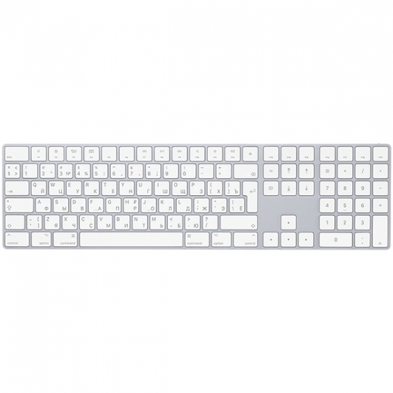 Беспроводная клавиатура Apple Magic Keyboard with Numeric Keypad Bluetooth серебристая ENG/RUS MQ052RS/A