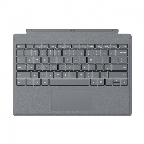 Обложка с клавиатурой Microsoft Signature Type Cover Platinum для Microsoft Surface Pro 4/5/6/7 платиновая ENG/RUS FFP-00001