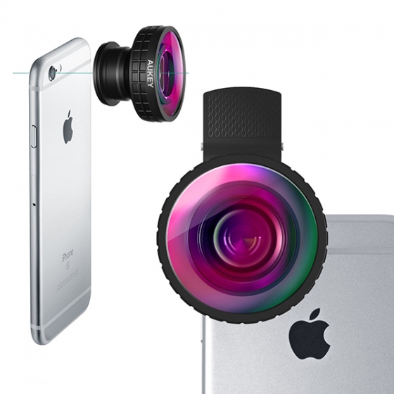 Рыбий глаз объектив Aukey Ora Fisheye Lens для смартфонов черный PL-F2