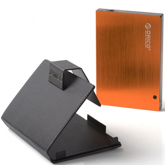 Алюминиевый USB корпус Orico Hard Drive Enclosure для SSD/HDD 2.5&quot; оранжевый 25AU3-OR