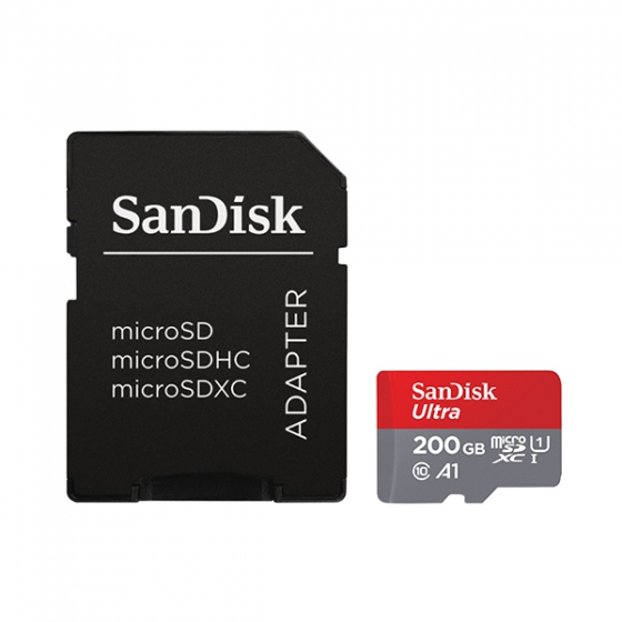   SanDisk Ultra 200GB MicroSDXC Class 10/UHS-I/U1/A1/100 / SDSQUAR-200G-GN6MA
