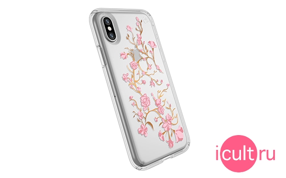 Speck Presidio Clear + Print Golden Blossoms Pink/Clear  iPhone X/XS