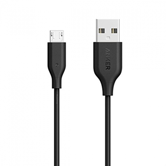 Кевларовый кабель Anker PowerLine Micro USB 3 метра Black черный A8134H12