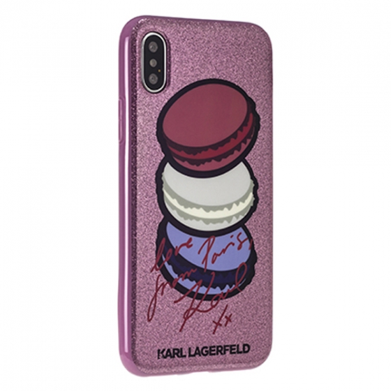   Lagerfeld Double Layer Macaroon Glitter  iPhone X  KLHCPXPAR