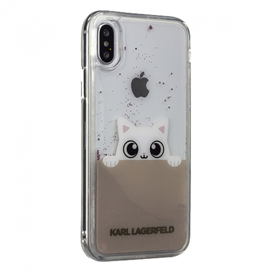  Lagerfeld Liquid Glitter Peek A Boo  iPhone X / KLHCPXPABGNU