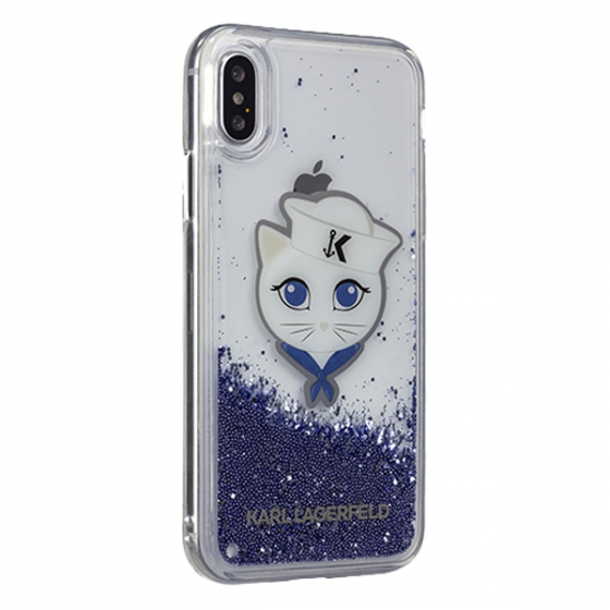  Lagerfeld Liquid Glitter Sailor Choupette  iPhone X / KLHCPXKSCH