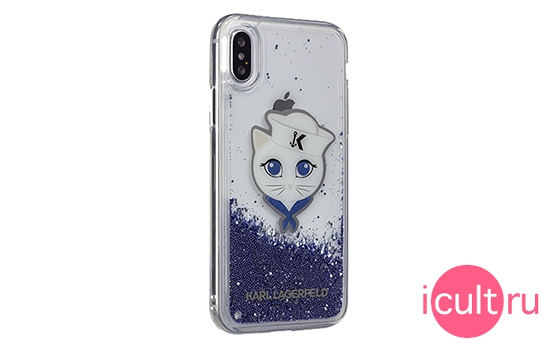 Lagerfeld Liquid Glitter Sailor Choupette iPhone X