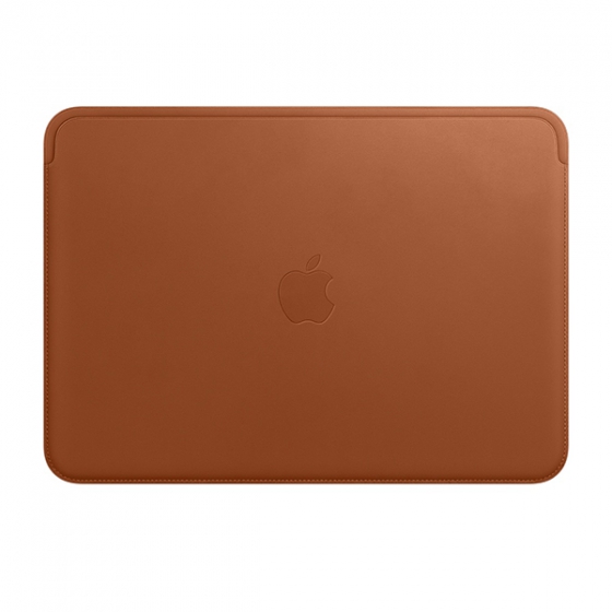 Кожаный чехол Apple Leather Sleeve Saddle Brown для MacBook 12&quot; коричневый MQG12ZM/A