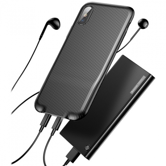  Baseus Audio Case 2xLightning Black  iPhone X  WIAPIPHX-VI01