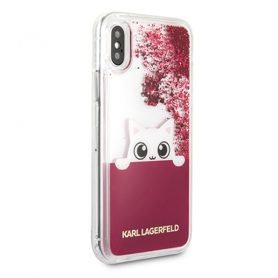  Lagerfeld Liquid Glitter Peek A Boo  iPhone X / KLHCPXPABGFU