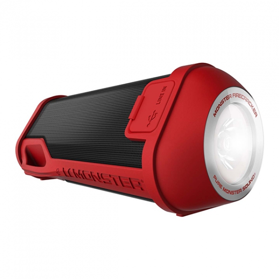     Monster Firecracker High Definition Bluetooth Speaker Red  129114-00