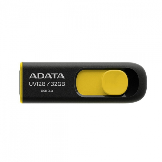 USB - ADATA UV128 32GB USB 3.0 Black/Yellow / AUV128-32G-RBY