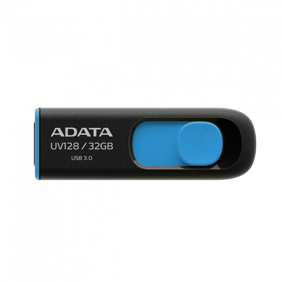 USB - ADATA UV128 32GB USB 3.0 Black/Blue / AUV128-32G-RBE