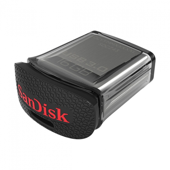 USB - SanDisk Ultra Fit 16GB USB 3.0 Black  SDCZ43-016G-AM46