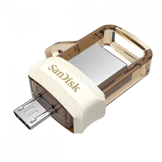 USB - SanDisk Ultra Dual Drive 64GB USB 3.0/Micro USB Gold  SDDD3-064G-G46GW