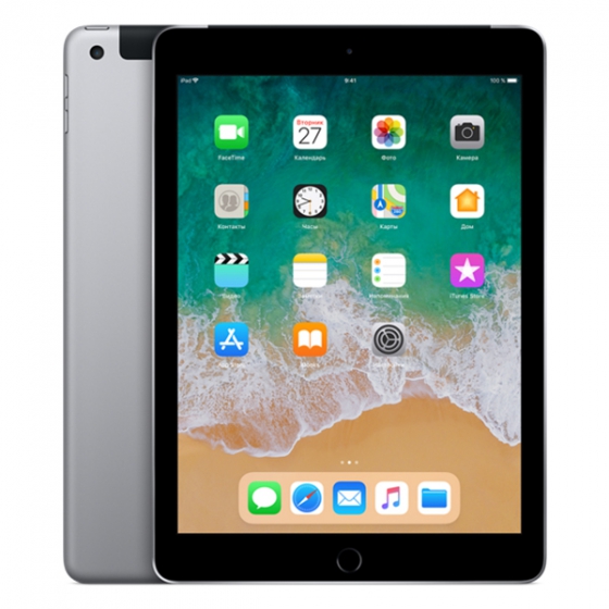   Apple iPad 9.7&quot; 2018 32GB Wi-Fi + Cellular (4G) Space Gray   MR6N2