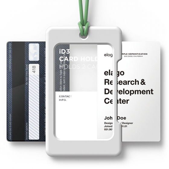 Кардхолдер Elago ID3 Card Holder White/Green белый с зеленым ремешком EID3-WHGR