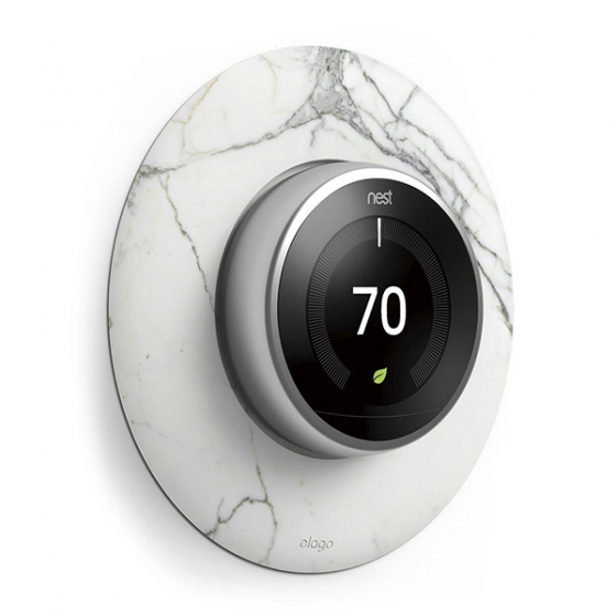   Elago Wall Plate Cover Marble  Nest Learning Thermostat 1/2/3   ENET-ABSPAD-MBW
