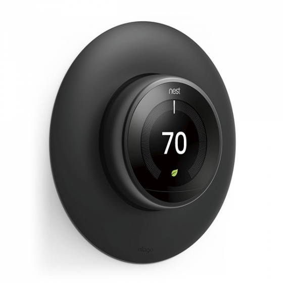   Elago Wall Plate Cover Matte Black  Nest Learning Thermostat 1/2/3   ENET-ABSPAD-BK